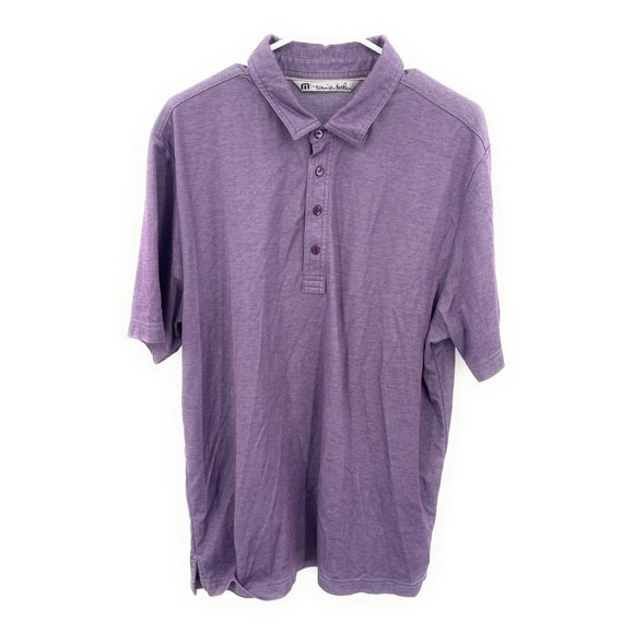 Travis Mathew Polo Purple Polo Mens L Monarch Beach - Picture 1 of 6